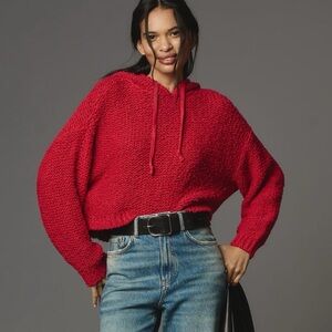 NWOT PILCRO Sailcloth hooded sweater in raspberry size S